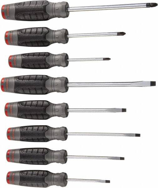 Screwdriver Set: 8 Pc, Cabinet, Phillips & Slotted