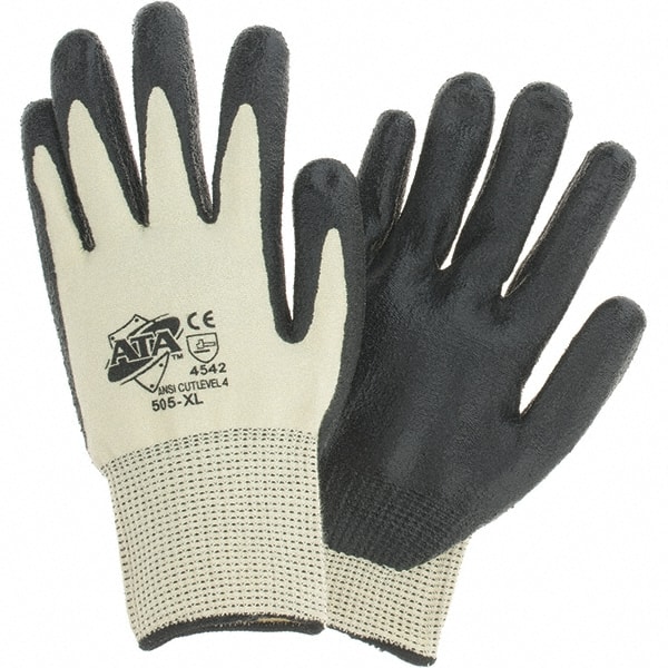 Cut, Puncture & Abrasive-Resistant Gloves: Size XL, ANSI Cut 4, ANSI Puncture 2, Kevlar