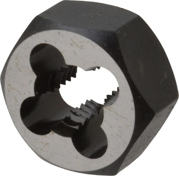 Cle-Line C65583 Hex Rethreading Die: M10 x 1.50 Thread, 7/16" Thick, Right Hand, Carbon Steel 
