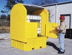 UltraTech. 1161 IBC Storage Lockers; Type: Spill Pallet ; Number of Totes: 1 ; Sump Capacity (Gal.): 360.00 ; Height (Inch): 96 ; Length (Inch): 64.5 ; Length (Decimal Inch): 64.5000 