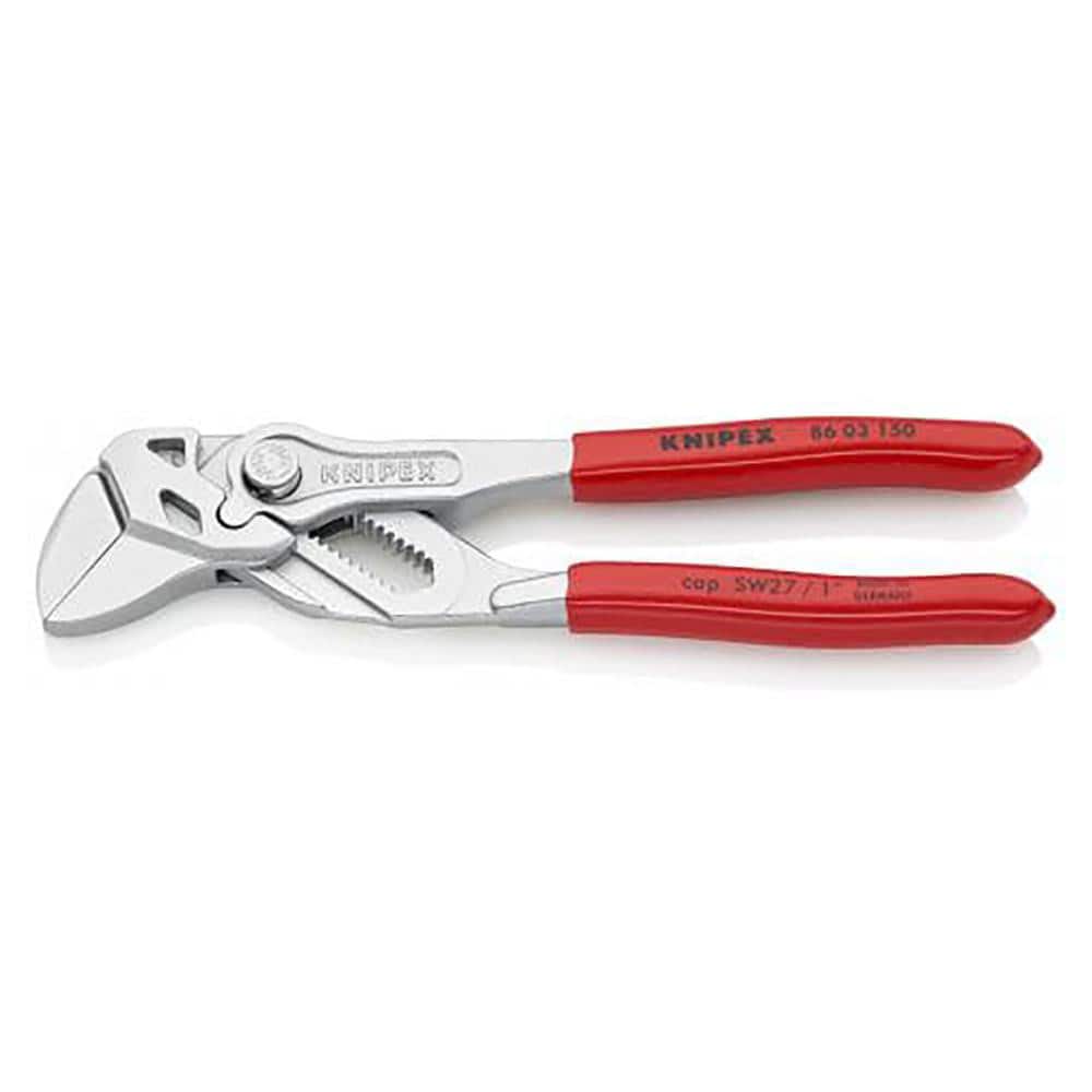 Knipex 8603150 Tongue & Groove Plier: 1" Cutting Capacity, Parallel Smooth Jaws Jaw 
