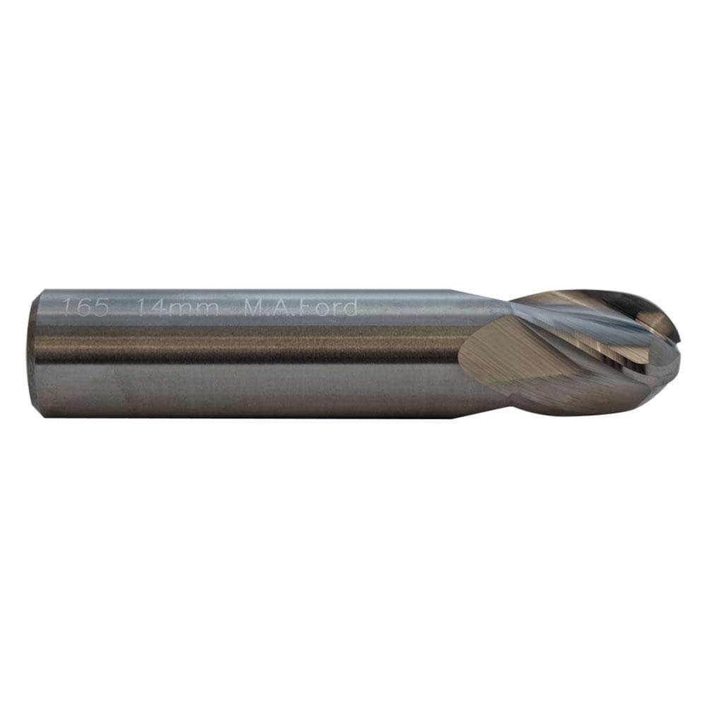 M.A. Ford. 16525000A Ball End Mill: 0.25" Dia, 0.5" LOC, 4 Flute, Solid Carbide Image