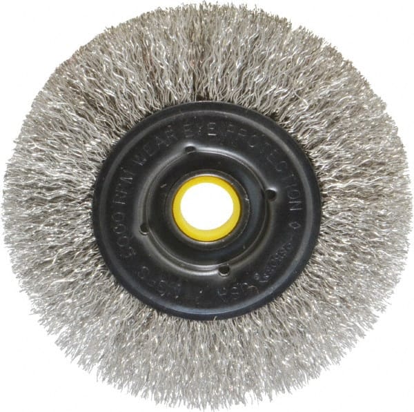 Osborn 2111100 4" OD, 1/2 & 5/8" Arbor Hole, Crimped Stainless Steel Wheel Brush 