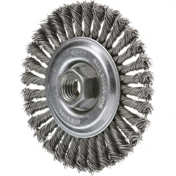 Osborn 2604300 Wheel Brush: 6" Wheel Dia, Knotted 