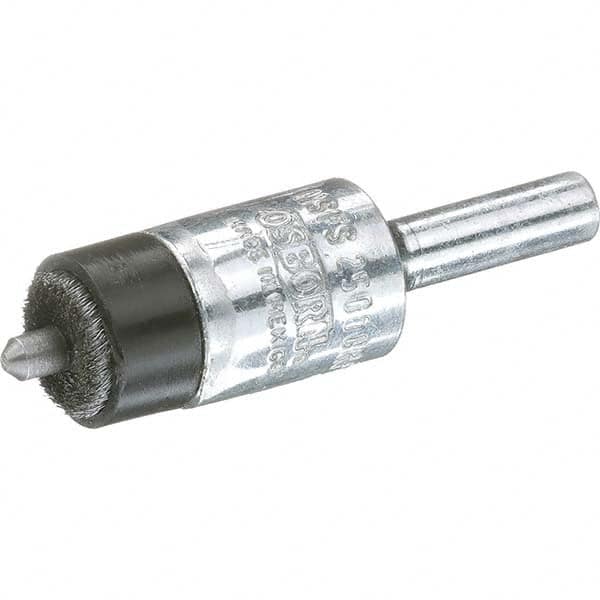 Osborn 3019900 End Brushes: 1/2" Dia, Stainless Steel, Crimped Wire 