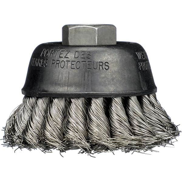 Osborn 3335900 Cup Brush: 2-3/4" Dia, 0.014" Wire Dia, Steel, Knotted 
