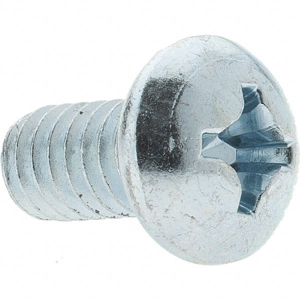 Machine Screw: 1/4-20 x 1/2", Round Head, Phillips