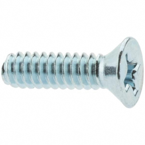 Machine Screw: #6-32 x 1/2" OAL, Flat Head, Phillips