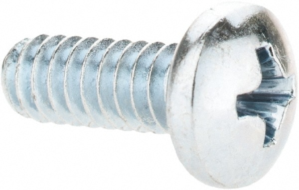 Machine Screw: #10-24 x 1/2" Length Under Head, Pan Head, Phillips