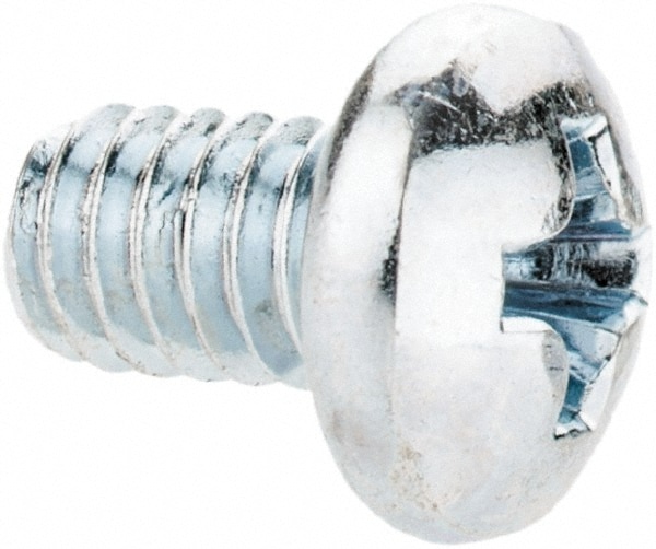 Machine Screw: #8-32 x 1/4" Length Under Head, Pan Head, Phillips