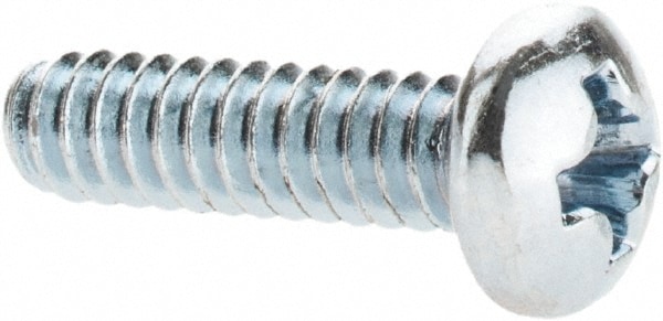 Machine Screw: #6-32 x 1/2" Length Under Head, Pan Head, Phillips