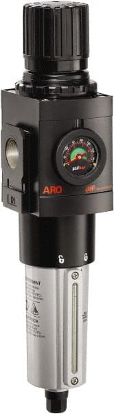 ARO/Ingersoll-Rand P39454-614 FRL Combination Unit: 3/4 NPT, Heavy-Duty, 1 Pc Filter/Regulator with Pressure Gauge 