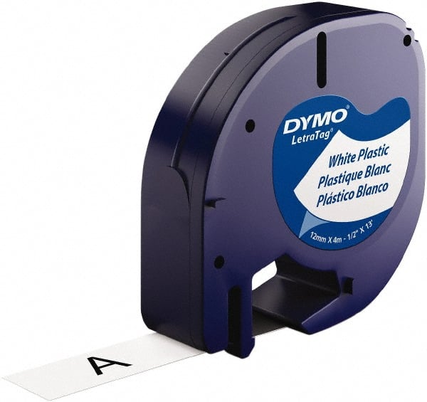 Dymo - Label Maker Label: Black on White, Paper, 156″ OAL, 1/2