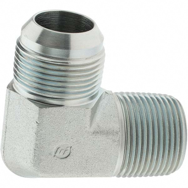 Steel Flared Tube 90 ° Elbow: 1" Tube OD, 1-5/16-12 x 1-11-1/2 Thread, 37 ° Flared Angle