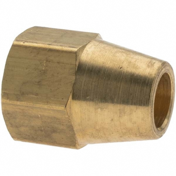 Flared Tube Short Nut: 5/16" Tube OD, 1/2-20 Thread