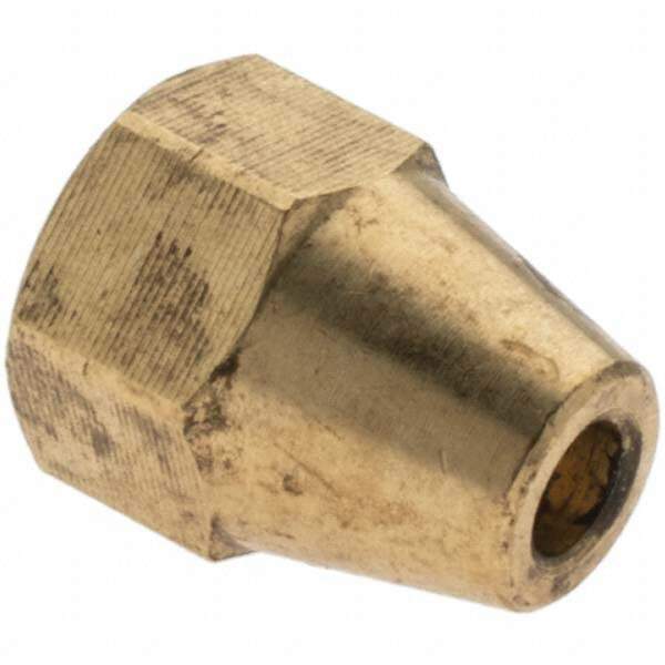 Flared Tube Short Nut: 1/8" Tube OD, 5/16-24 Thread
