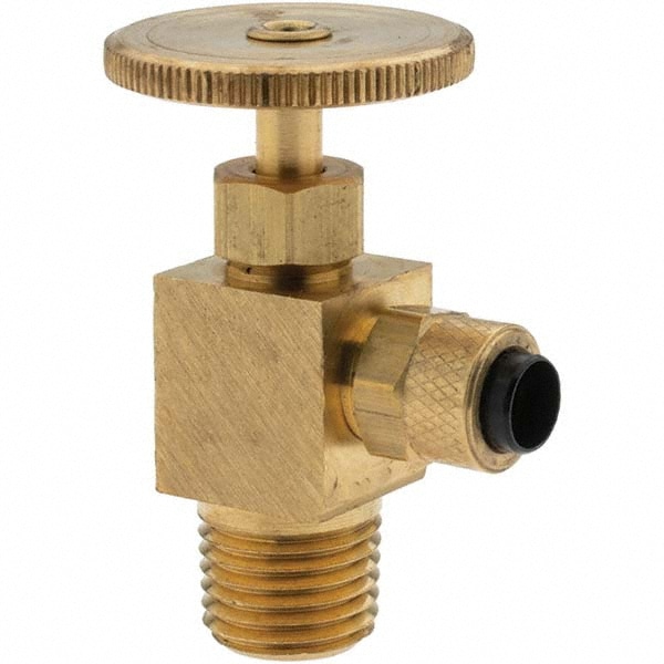 Needle Valve: Angled, Brass Body