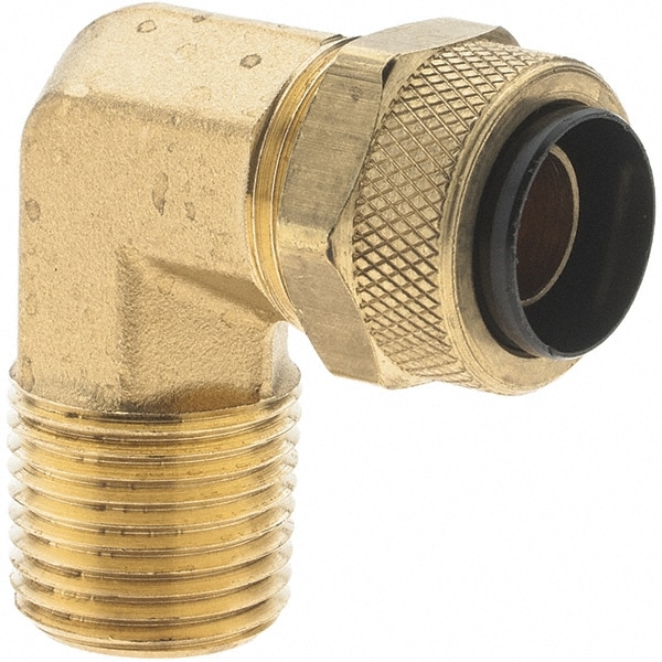 Compression Tube Male Elbow: 3/8-18" Thread, Tube x Compression