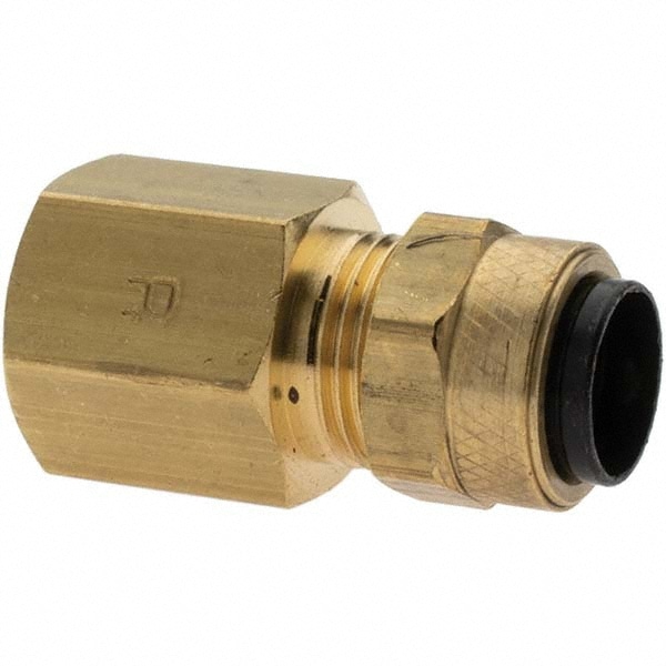 Compression Tube Connector: 1/4-18" Thread, Compression x FNPT