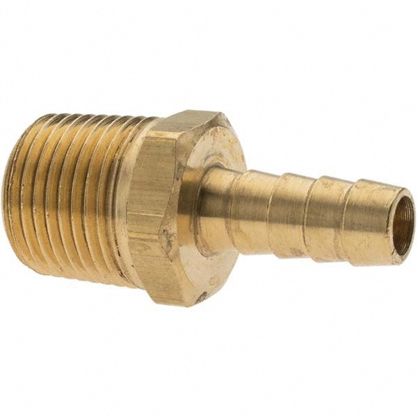 Barbed Hose Fitting: 1/2" x 3/8" ID Hose