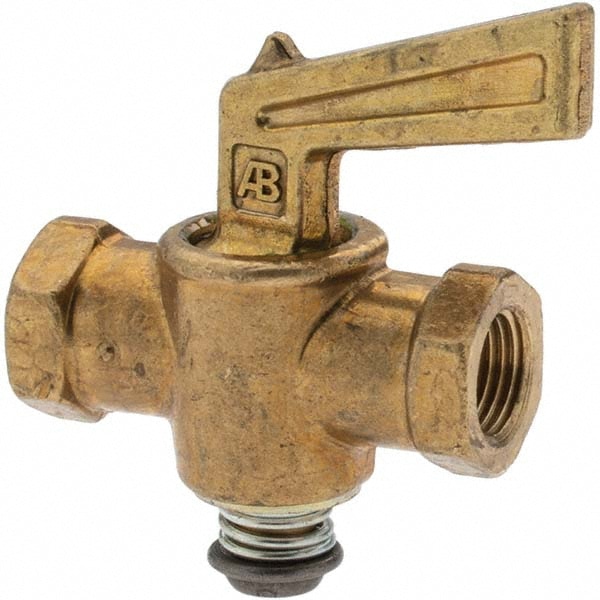 1/8 x 1/8" Pipe, Ground Plug Drain Drain Cock & Shutoff Valve