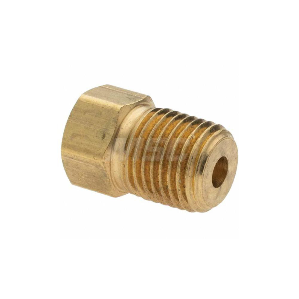 Parker Brass Flared Tube Connector 1/4" OD, 45 deg Flared Angle