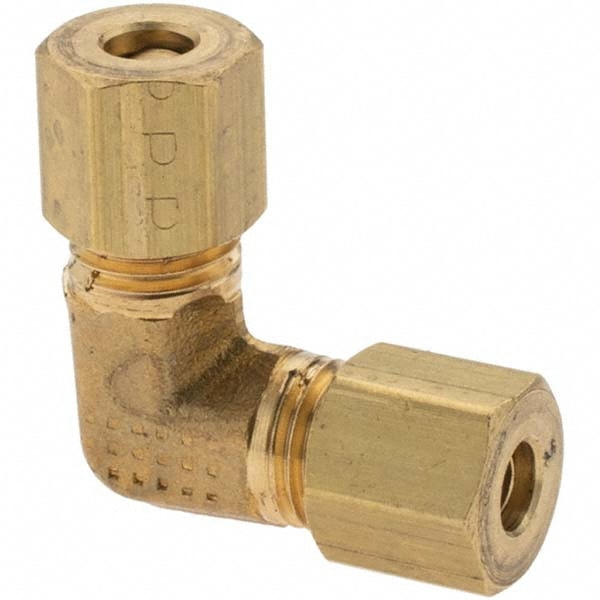 Compression Tube Union: 3/8-24" Thread, Compression x Compression