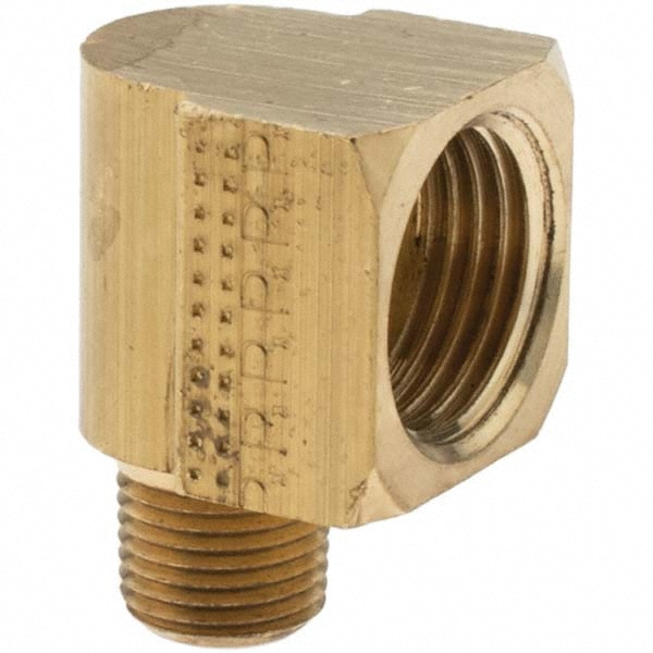 Flared Tube Inverted Male Elbow: 3/8" Tube OD, 1/8-27 Thread