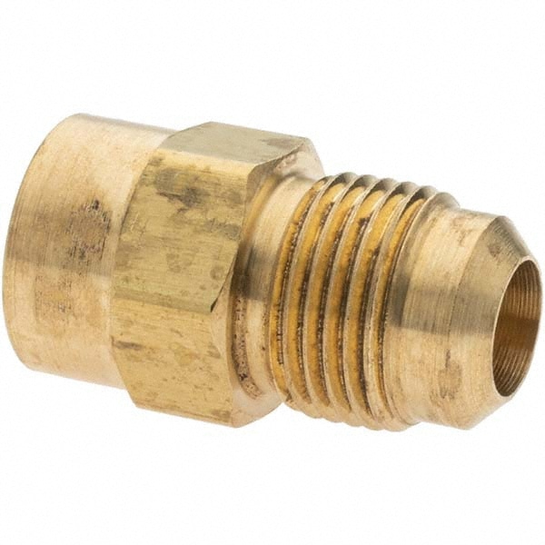 Flared Tube Connector: 1/2" Tube OD, 3/8-18 Thread