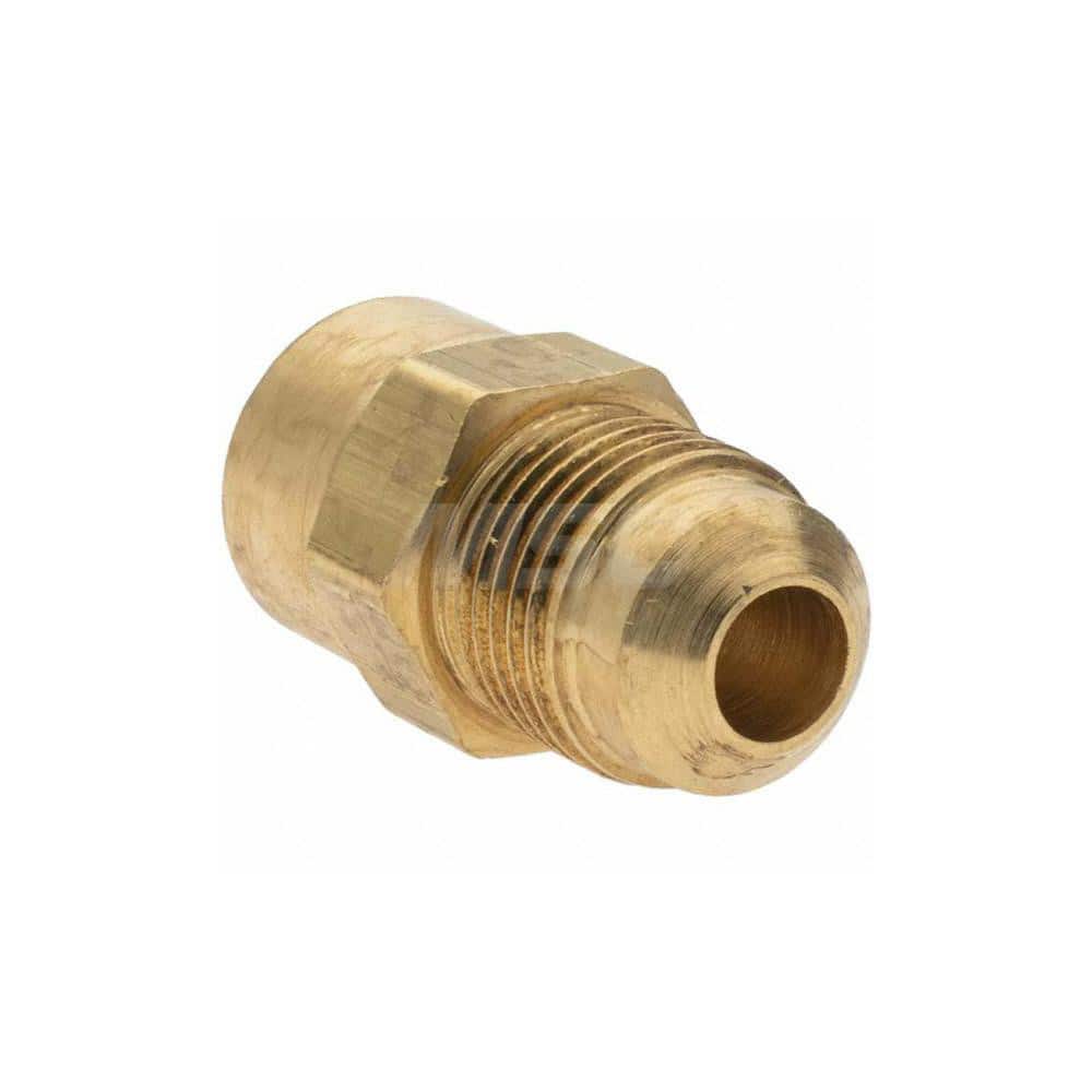 Parker - Brass Flared Tube Female Flare to Male Pipe: 3/8″ Tube OD, 1/4-18  Thread, 45 ° Flared Angle - 62251038 - MSC Industrial Supply