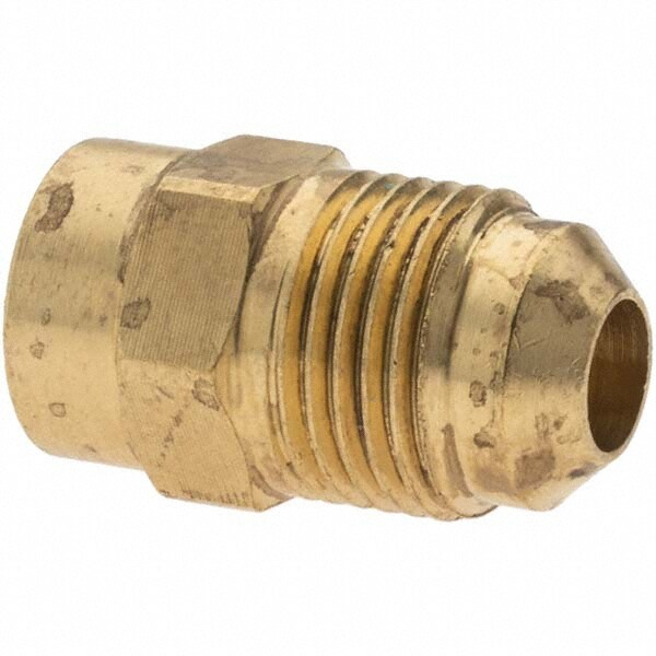 Flared Tube Connector: 3/8" Tube OD, 1/8-27 Thread