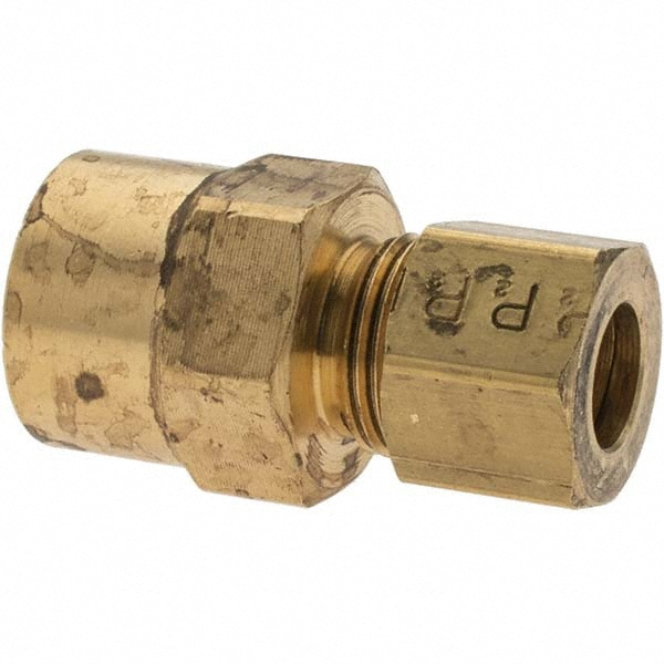 Compression Tube Connector: 1/4-18" Thread, Compression x FNPT
