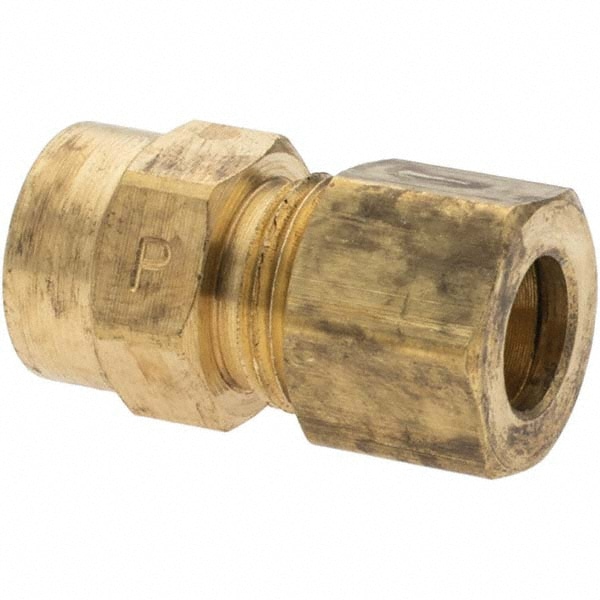 Compression Tube Connector: 1/8-27" Thread, Compression x FNPT