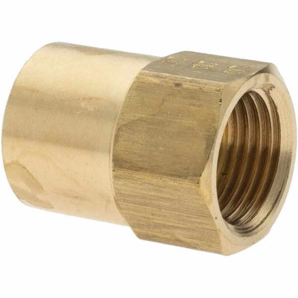 Flared Tube Inverted Female Connector: 3/8" Tube OD, 1/4-18 Thread