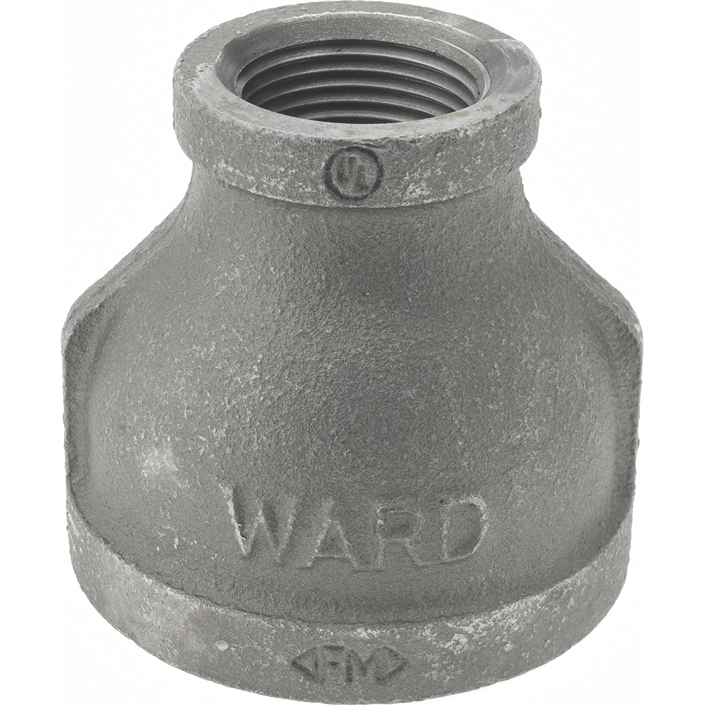 Size 2 x 1", Class 150, Malleable Iron Black Pipe Reducing Coupling