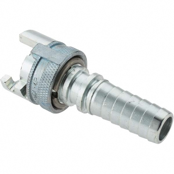 Barbed Hose Fitting: 3/4" ID Hose, Dual Lock Coupler