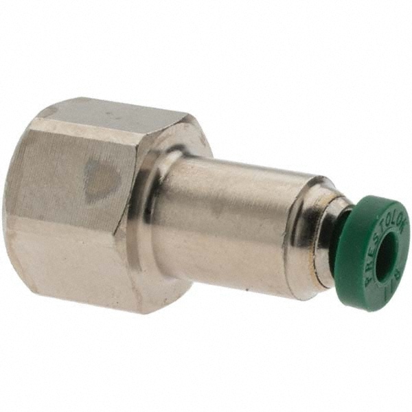 Push-To-Connect Tube to Female & Tube to Female NPT Tube Fitting: Female Connector, 1/8" Thread, 1/8" OD