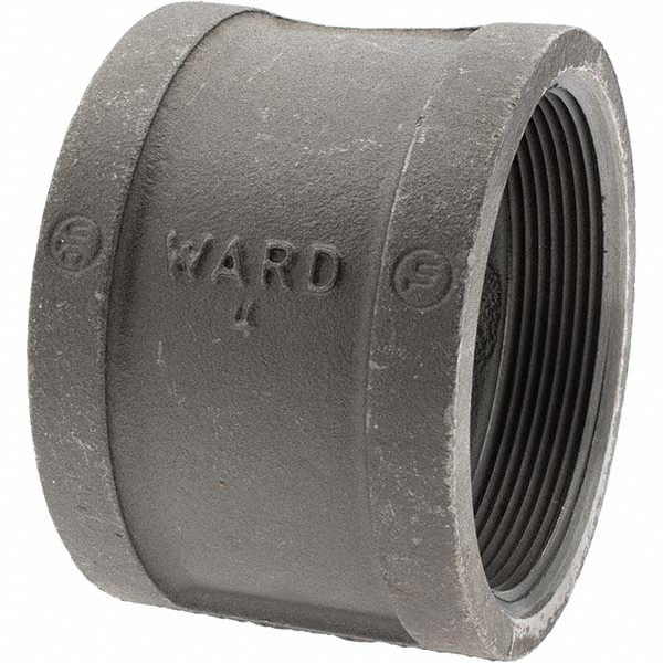 Value Collection Size 4", Class 150, Malleable Iron Black Pipe Coupling (Right Hand