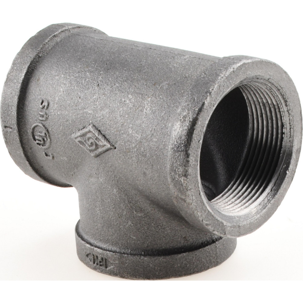 Black Tee: 1-1/2", Threaded