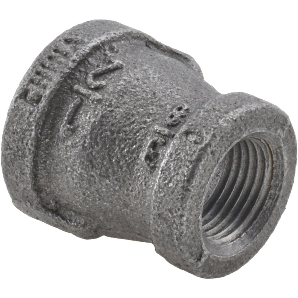 Black Reducing Coupling: 1/2 x 3/8", Threaded