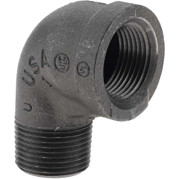 Black 90 ° Street Elbow: 1", Threaded