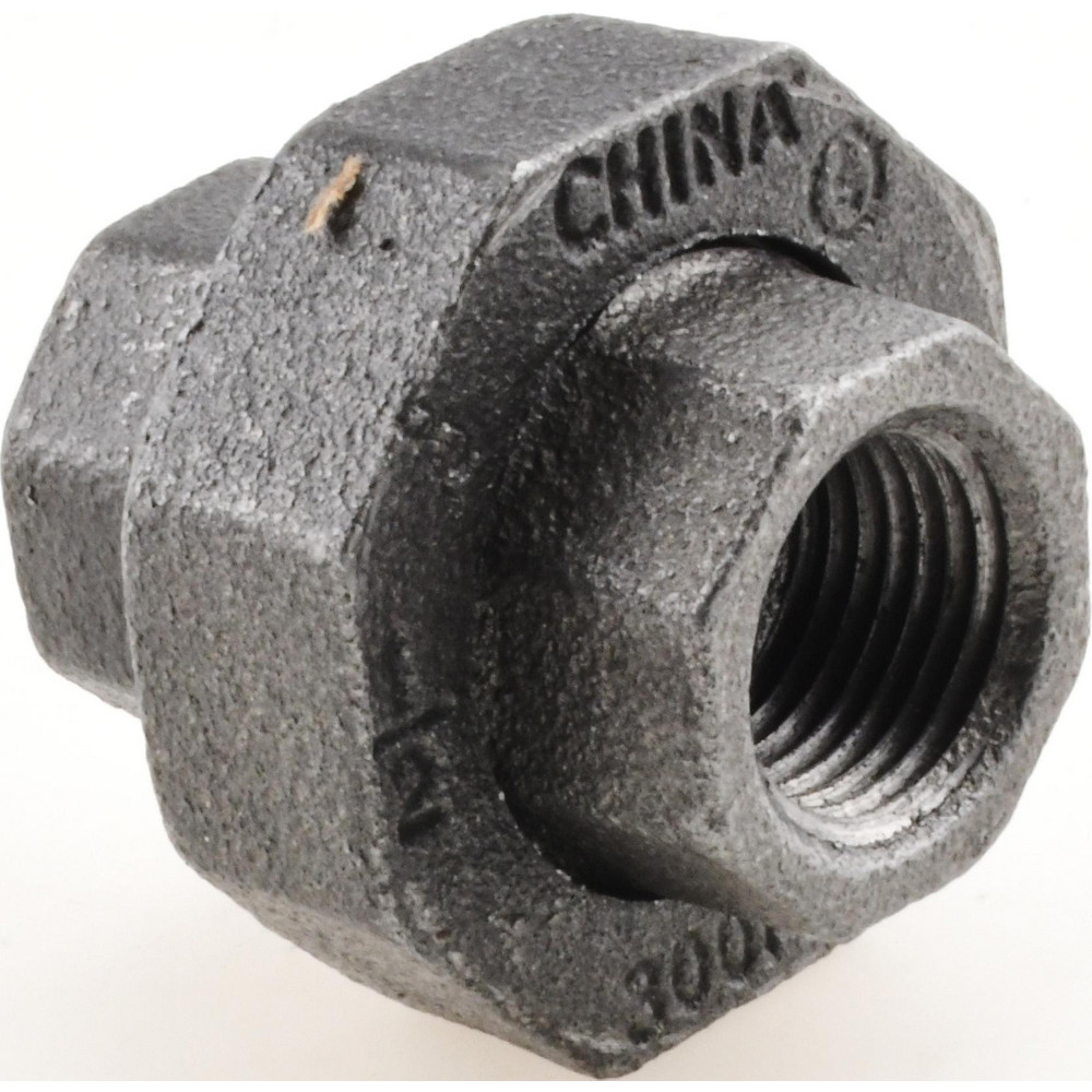 Black Union: 1/2", Threaded