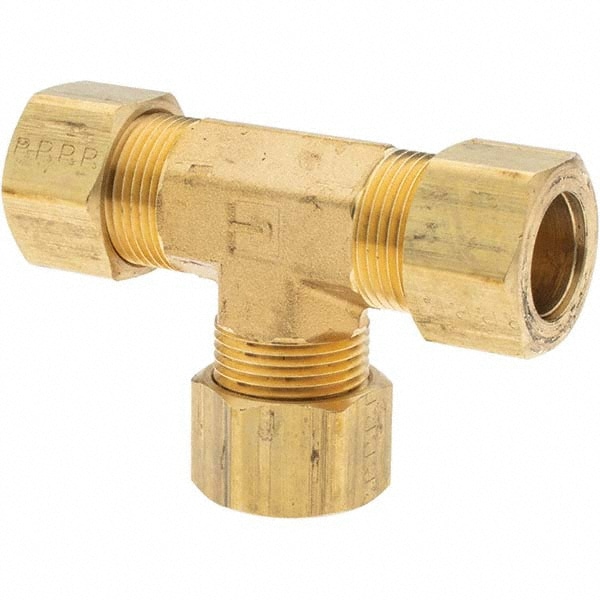 Compression Tube Union: 13/16-18" Thread, Compression x Compression x Compression