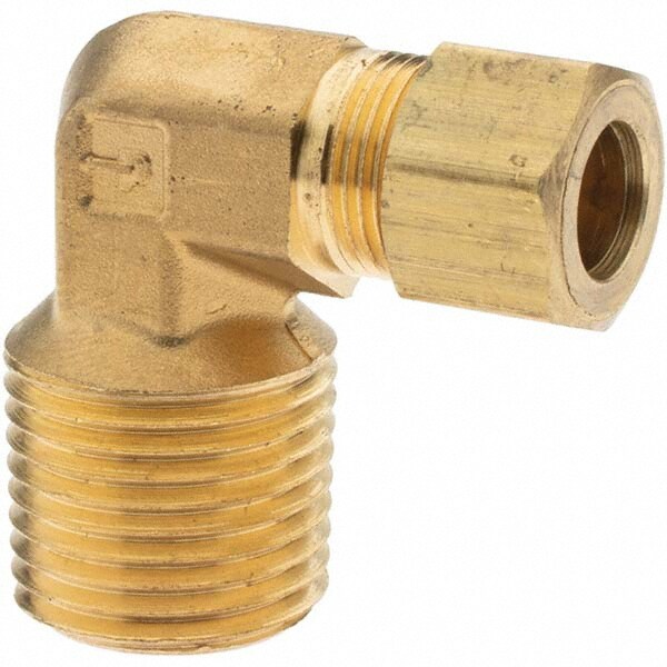 Compression Tube Male Elbow: 1/2-14" Thread, Tube x Compression