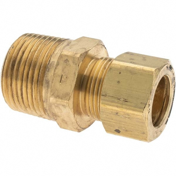 Compression Tube Connector: 3/4-14" Thread, Compression x MNPT