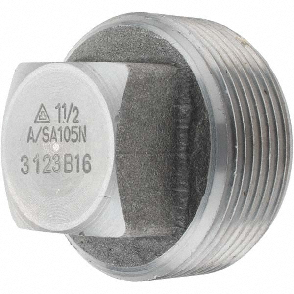 Black Square Plug: 1-1/2"