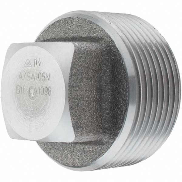 Black Square Plug: 1-1/4"