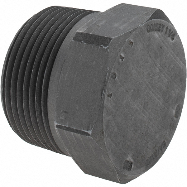 Black Hex Plug: 1-1/4"
