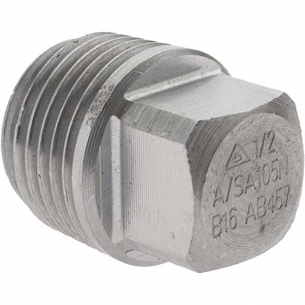Black Square Plug: 1/2"