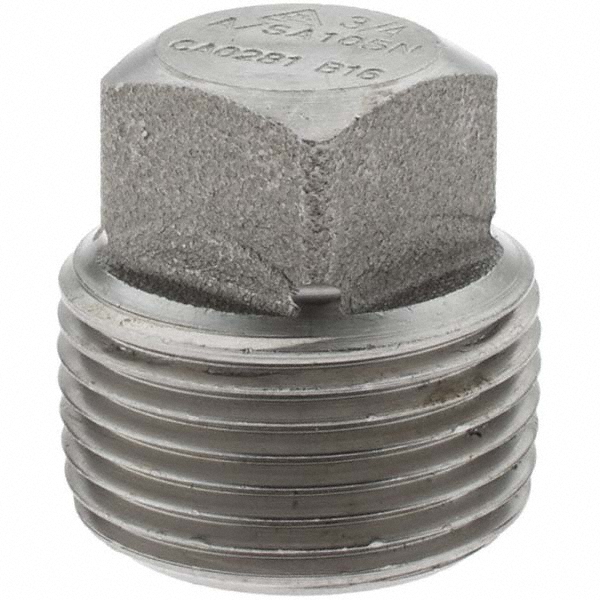 Black Square Plug: 3/4"